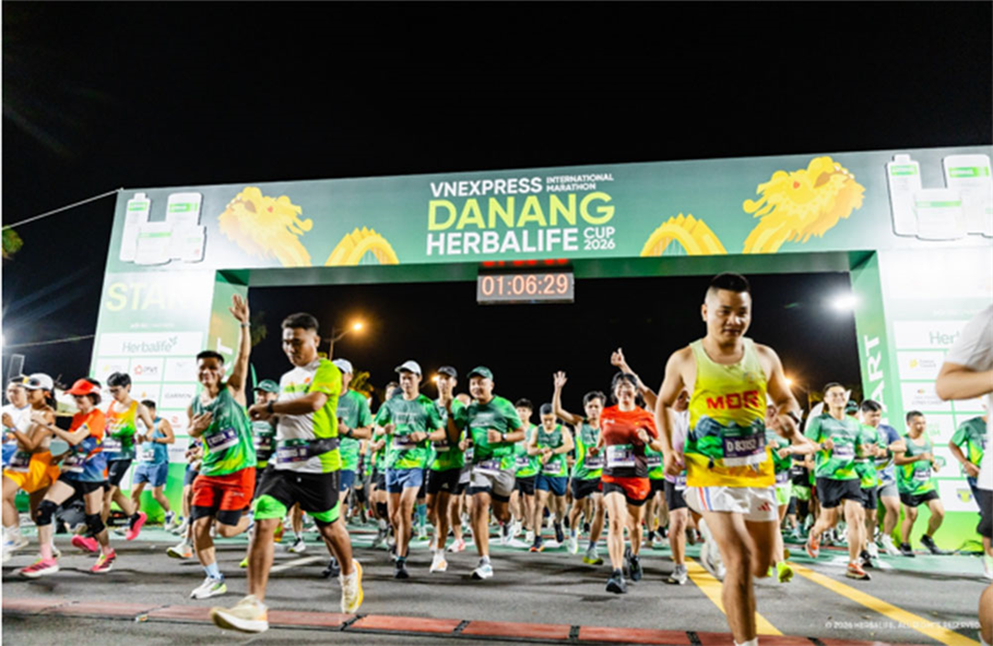 Herbalife Việt Nam đồng hành lan tỏa lối sống năng động tại VnExpress Đà Nẵng International Marathon 2026
